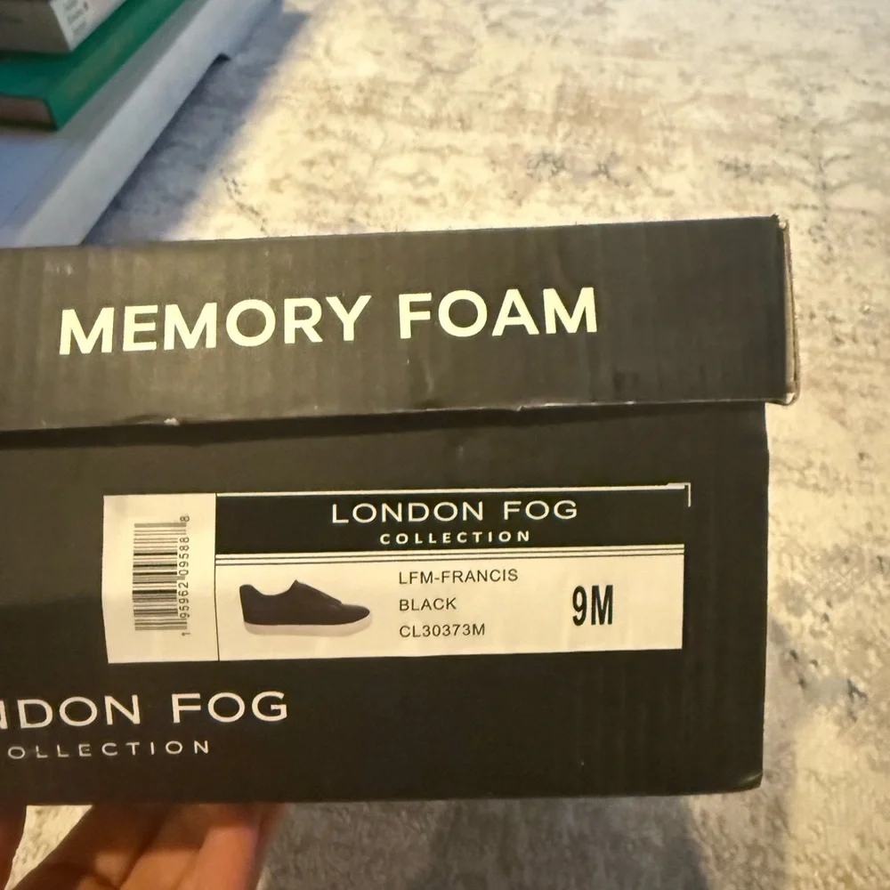 London Fog Francis Slip-On Sneakers Black Men’s 9M — Memory Foam, Casual Shoe